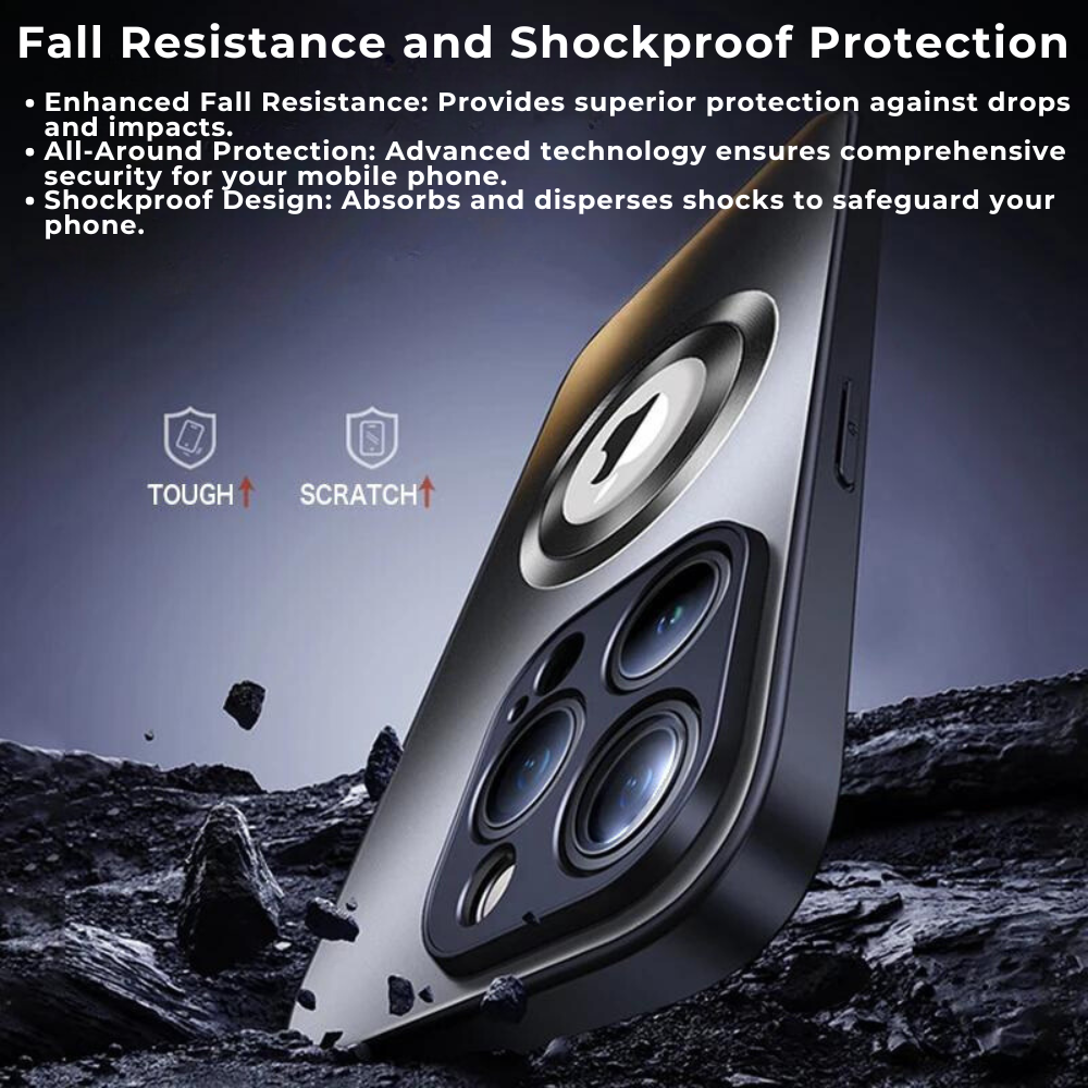 Premium iPhone Case MagSafe Compatible Matte Shockproof Protective Cover Camera Lens Protection Magnetic Slim Design