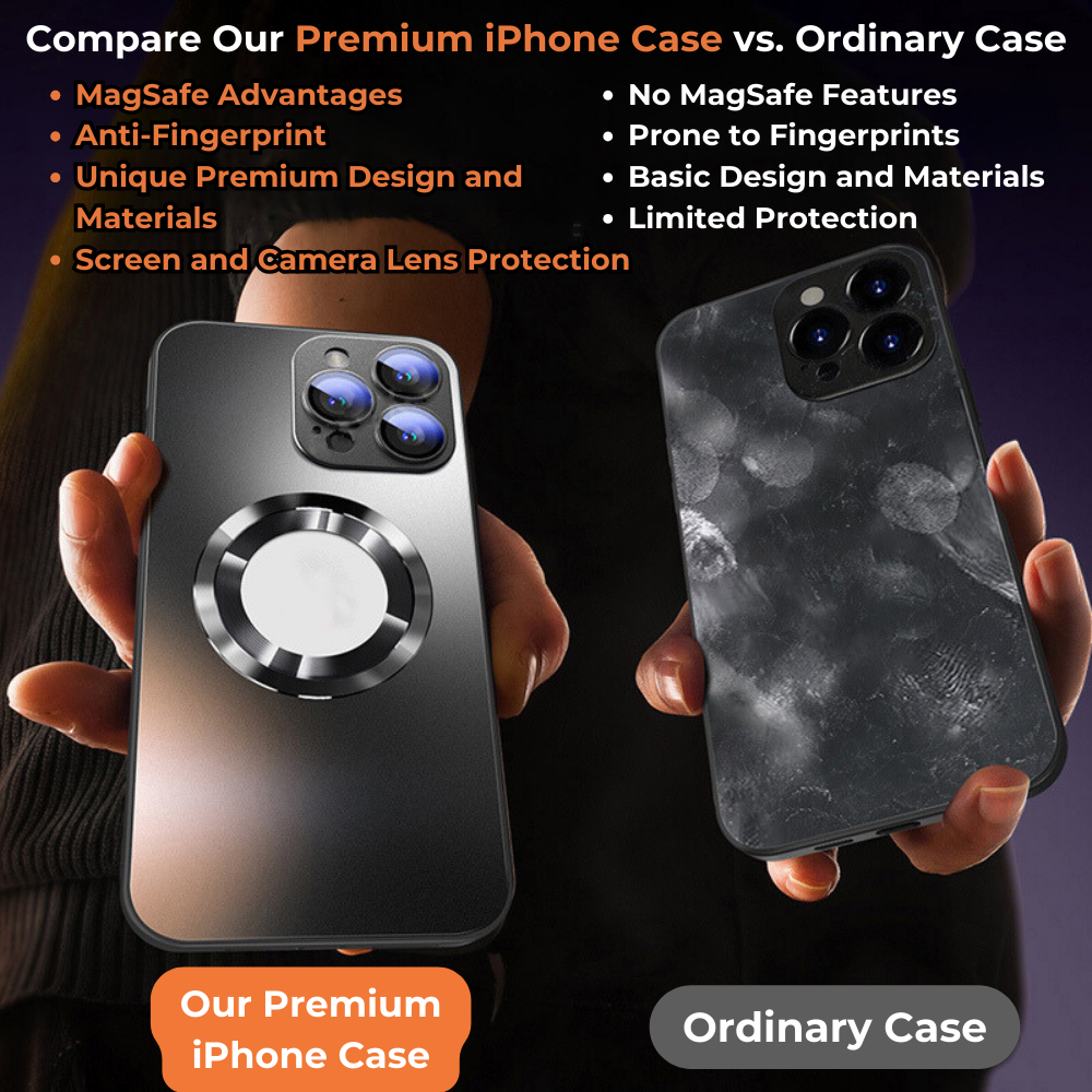 Premium iPhone Case MagSafe Compatible Matte Shockproof Protective Cover Camera Lens Protection Magnetic Slim Design