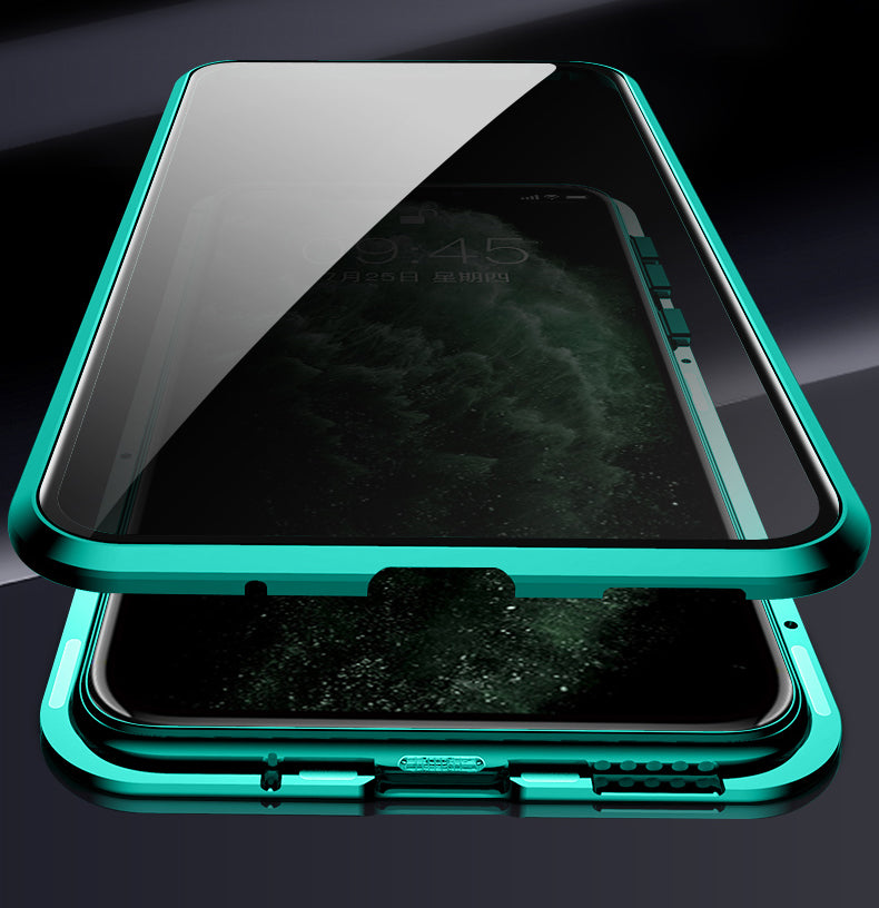 Premium iPhone Case MagSafe Compatible Privacy Screen Tempered Glass Shockproof Protective Cover 360 Full Body Camera Lens Protection Slim Design