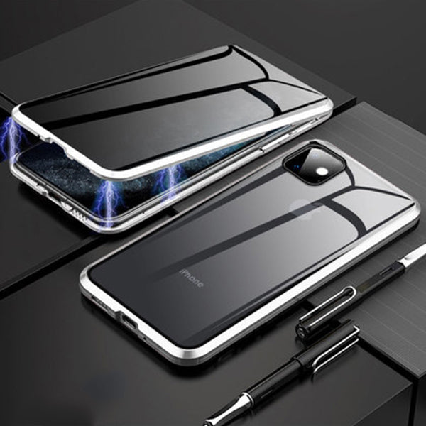Premium iPhone Case MagSafe Compatible Privacy Screen Tempered Glass Shockproof Protective Cover 360 Full Body Camera Lens Protection Slim Design