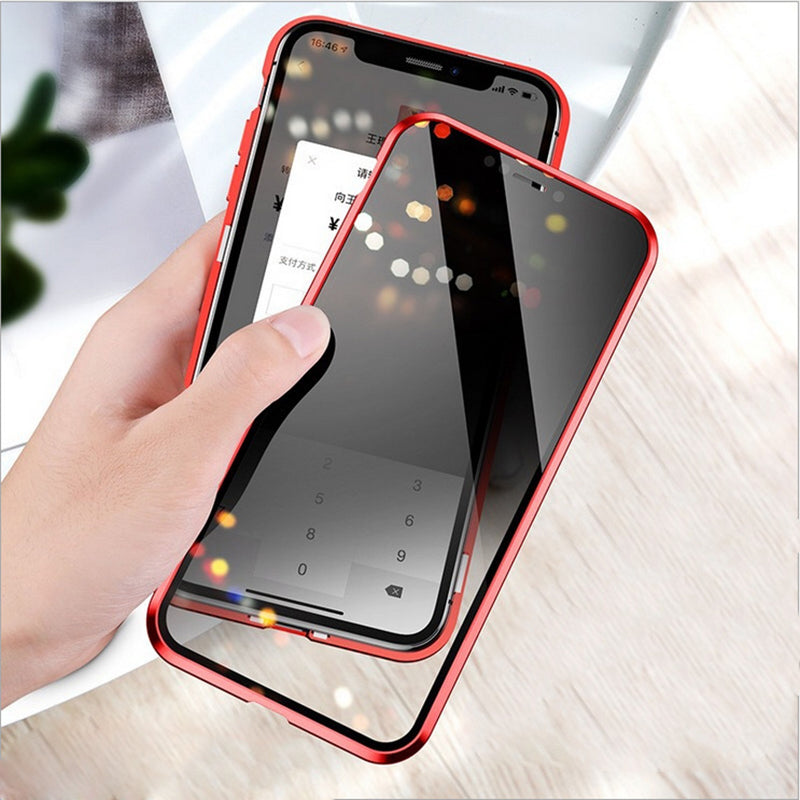 Premium iPhone Case MagSafe Compatible Privacy Screen Tempered Glass Shockproof Protective Cover 360 Full Body Camera Lens Protection Slim Design