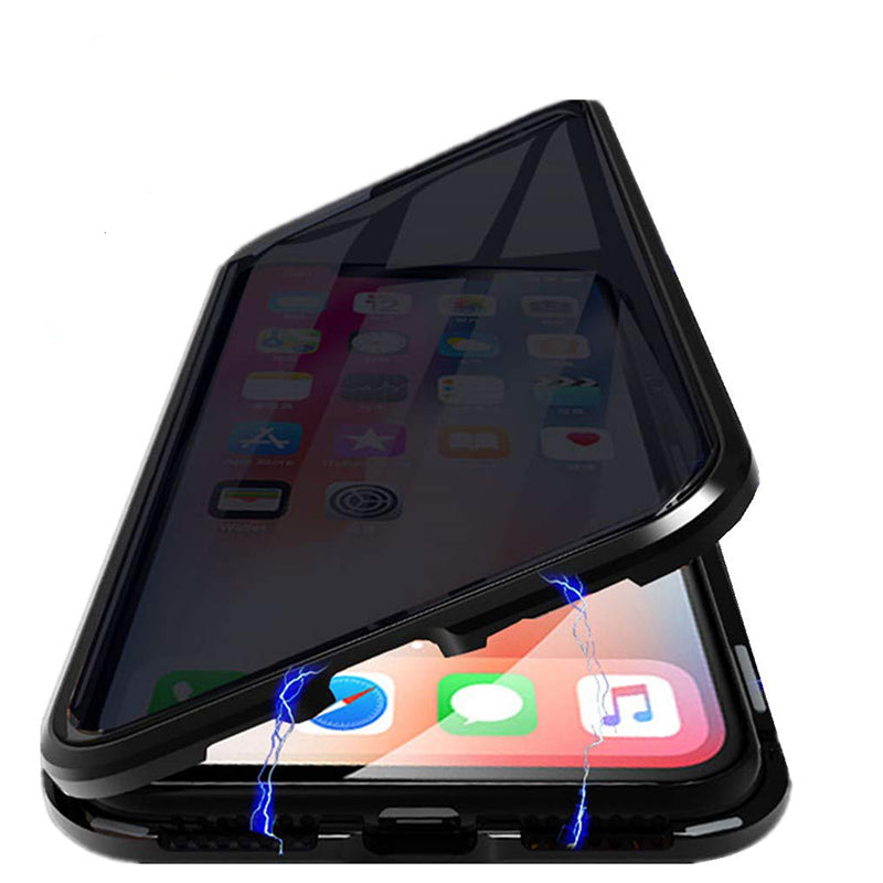 Premium iPhone Case MagSafe Compatible Privacy Screen Tempered Glass Shockproof Protective Cover 360 Full Body Camera Lens Protection Slim Design