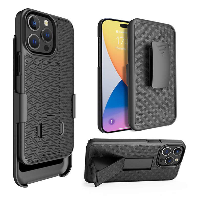 Premium iPhone Case MagSafe Compatible Rugged Armor Belt Clip Holster Kickstand Shockproof Protective Cover Camera Lens Protection Heavy Duty Design