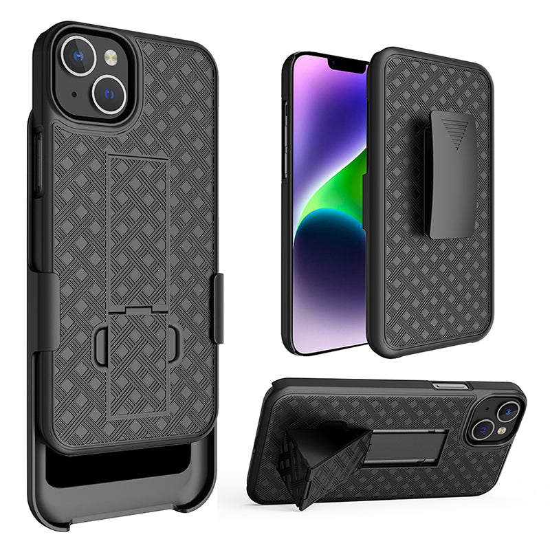 Premium iPhone Case MagSafe Compatible Rugged Armor Belt Clip Holster Kickstand Shockproof Protective Cover Camera Lens Protection Heavy Duty Design