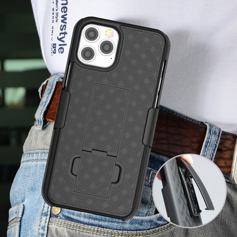 Premium iPhone Case MagSafe Compatible Rugged Armor Belt Clip Holster Kickstand Shockproof Protective Cover Camera Lens Protection Heavy Duty Design