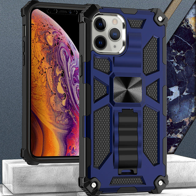 Premium iPhone Case MagSafe Compatible Rugged Armor Camouflage Kickstand Shockproof Protective Cover Camera Lens Protection Heavy Duty Design
