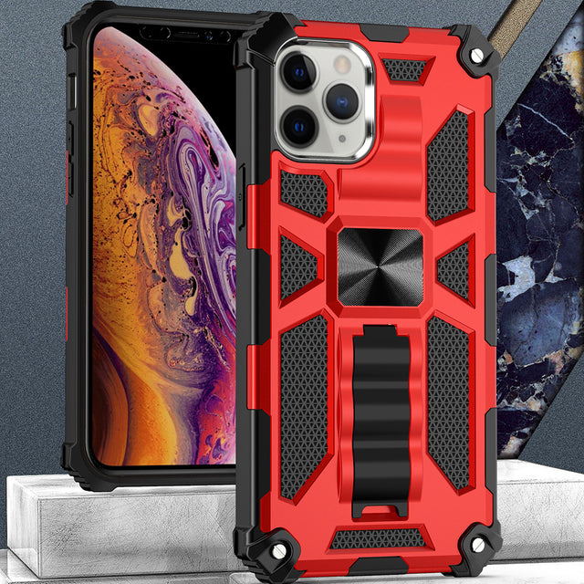 Premium iPhone Case MagSafe Compatible Rugged Armor Camouflage Kickstand Shockproof Protective Cover Camera Lens Protection Heavy Duty Design