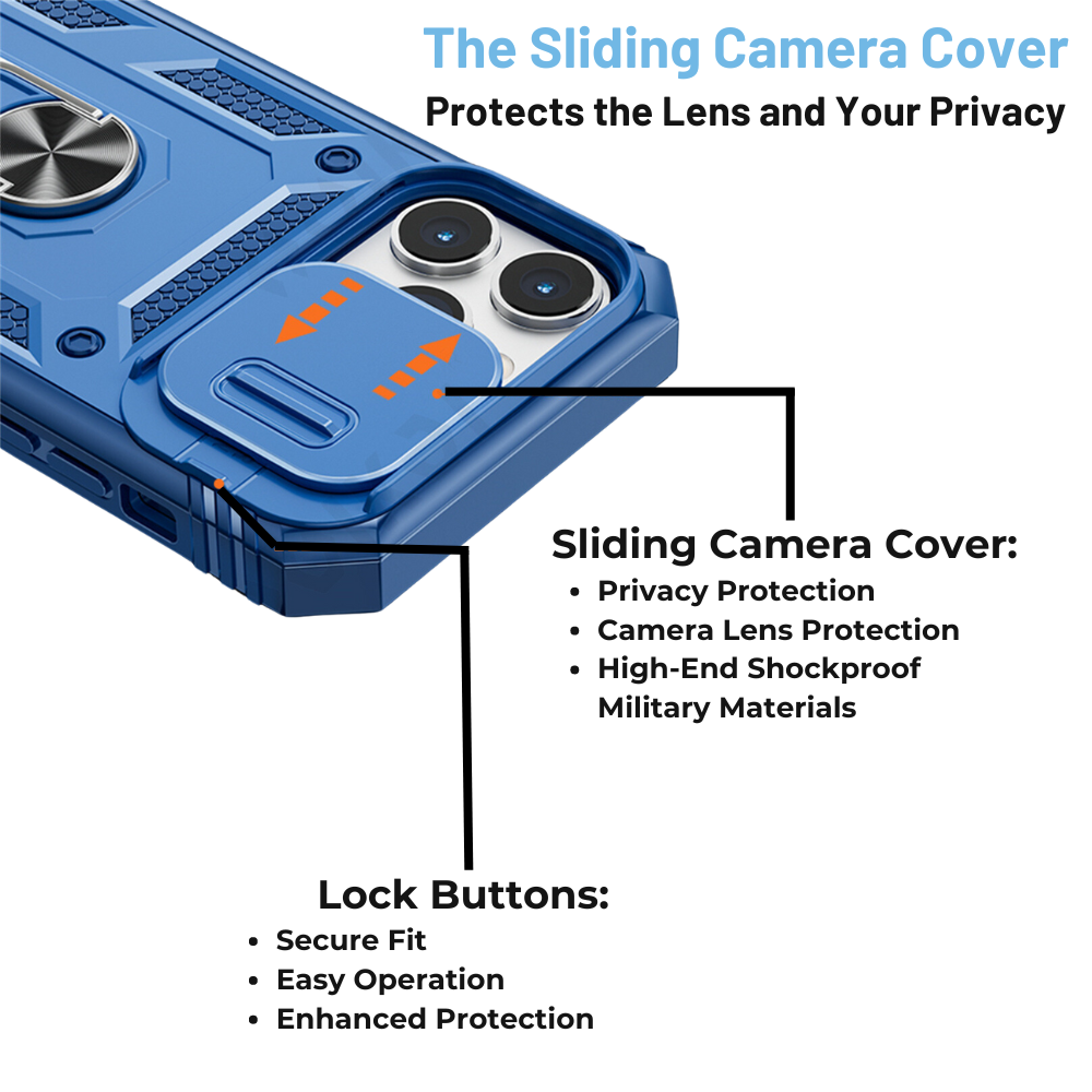 Premium iPhone Case MagSafe Compatible Rugged Armor Kickstand Card Holder Shockproof Protective Cover 360 Protection Camera Lens Protection Heavy Duty Design