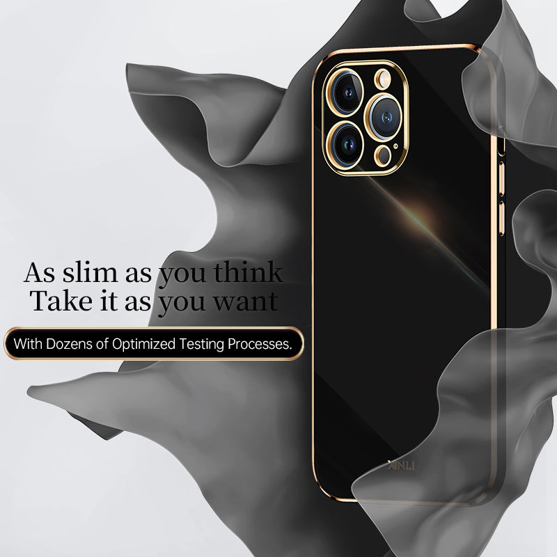 Premium iPhone Case MagSafe Compatible Silicone Shockproof Protective Cover Glossy Square Texture Camera Lens Protection Slim Design