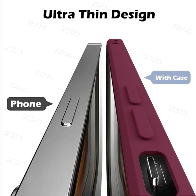 Premium iPhone Case MagSafe Compatible Square Liquid Silicone Shockproof Protective Cover Camera Lens Protection Slim Design