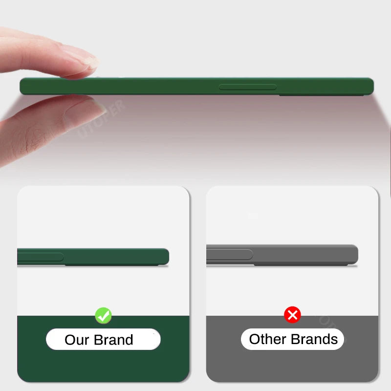 Premium iPhone Case MagSafe Compatible Square Liquid Silicone Shockproof Protective Cover Camera Lens Protection Slim Design