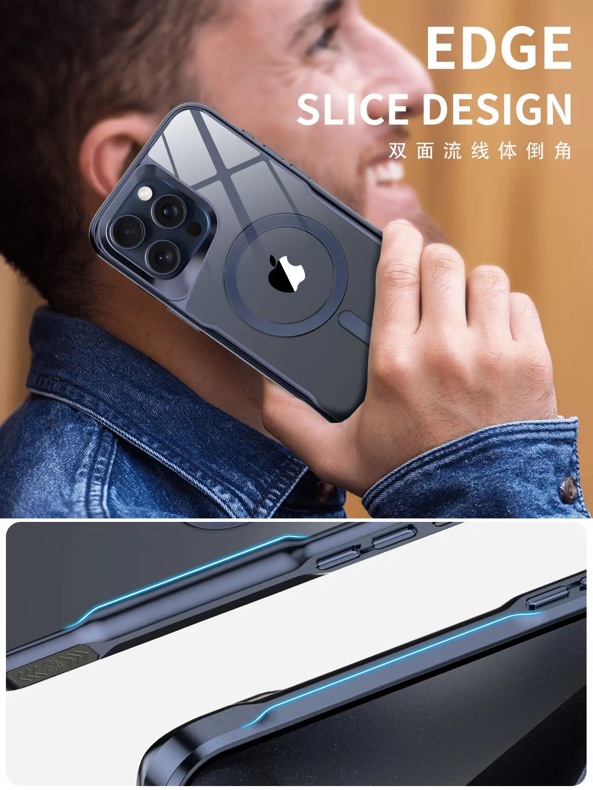 Premium iPhone Case MagSafe Compatible Transparent Hybrid Shockproof Protective Cover Clear HD Design Camera Lens Protection Slim Profile