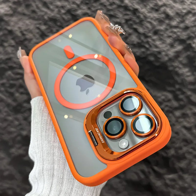 Premium iPhone Case MagSafe Compatible Transparent Hybrid Shockproof Protective Cover Clear HD Design Camera Lens Protection Slim Profile