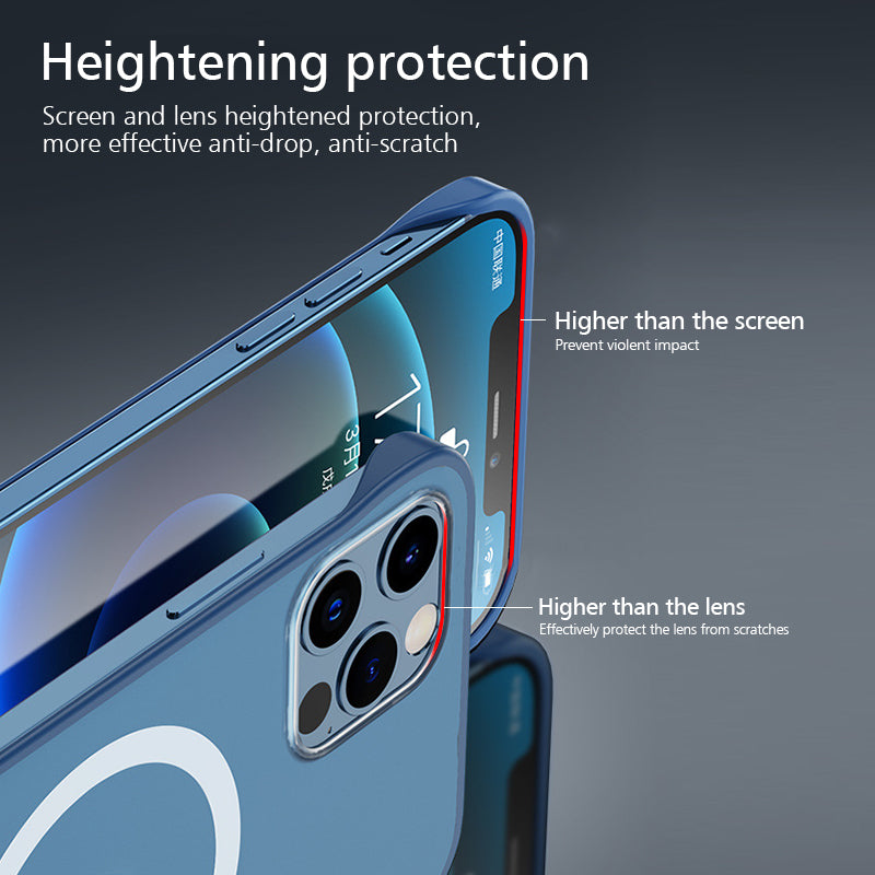 Premium iPhone Case MagSafe Compatible Transparent Ultra Thin Shockproof Protective Cover Frameless Clear Design Camera Lens Protection Slim Profile