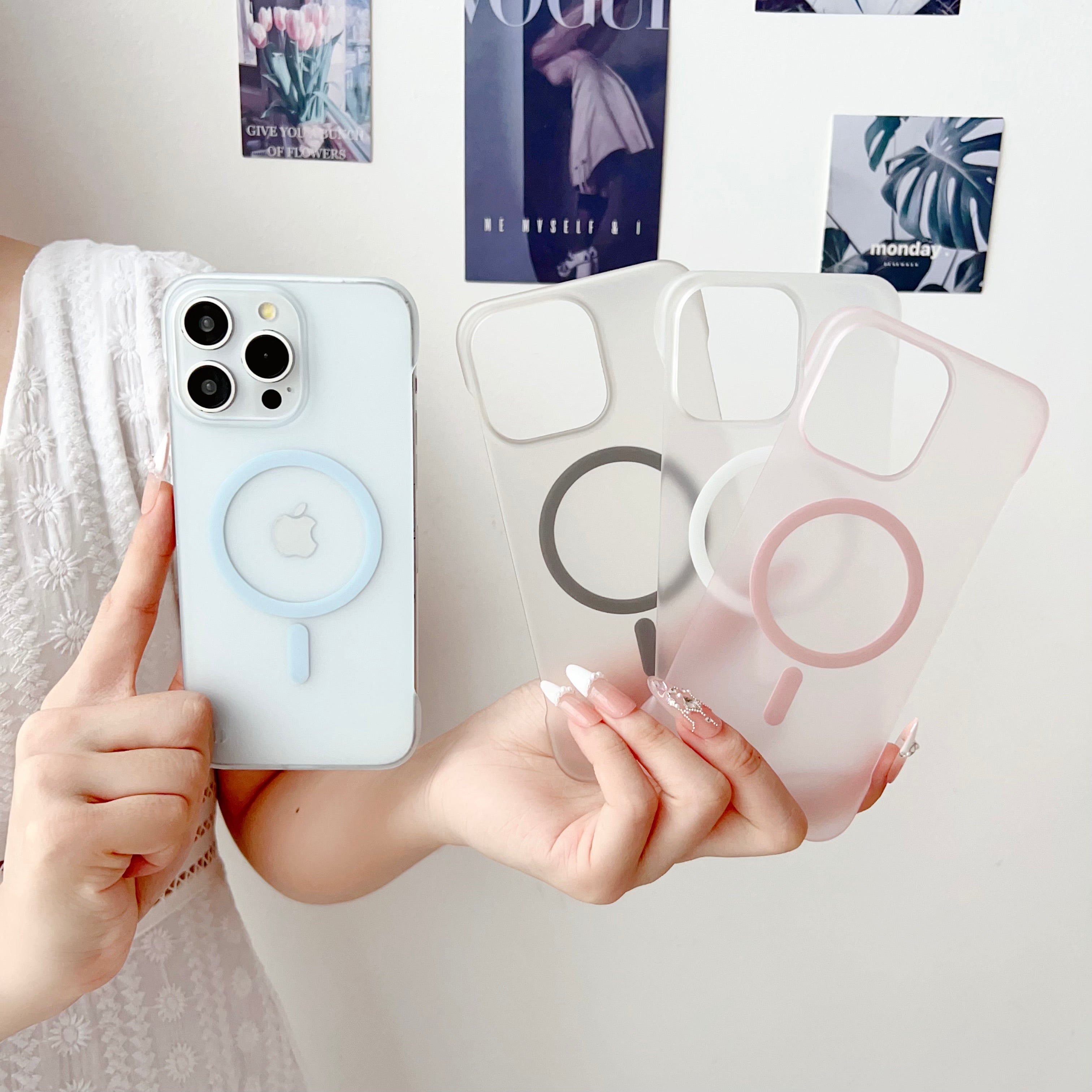 Premium iPhone Case MagSafe Compatible Transparent Ultra Thin Shockproof Protective Cover Frameless Clear Design Camera Lens Protection Slim Profile