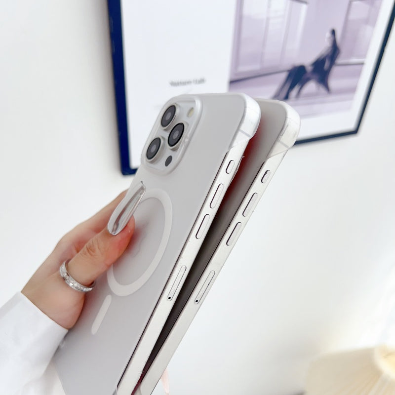 Premium iPhone Case MagSafe Compatible Transparent Ultra Thin Shockproof Protective Cover Frameless Clear Design Camera Lens Protection Slim Profile