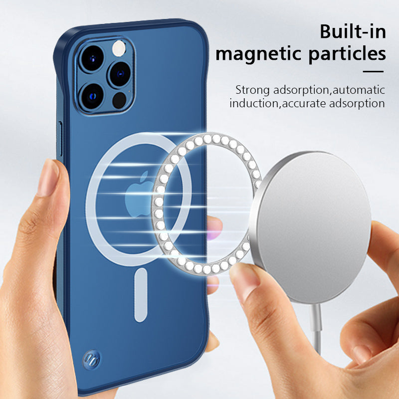 Premium iPhone Case MagSafe Compatible Transparent Ultra Thin Shockproof Protective Cover Frameless Clear Design Camera Lens Protection Slim Profile