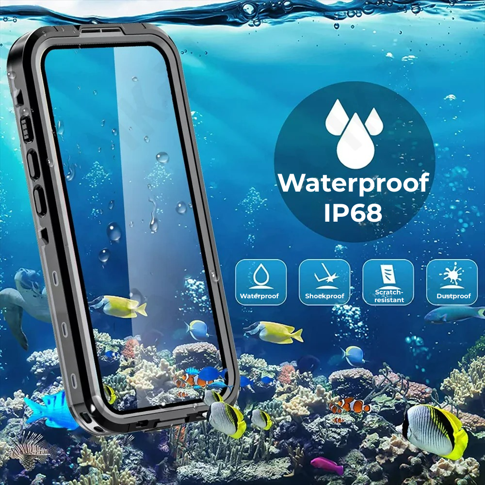 Premium iPhone Case MagSafe Compatible Waterproof IP68 Shockproof Protective Cover 360 Full Body Sealed Design Camera Lens Protection Dustproof