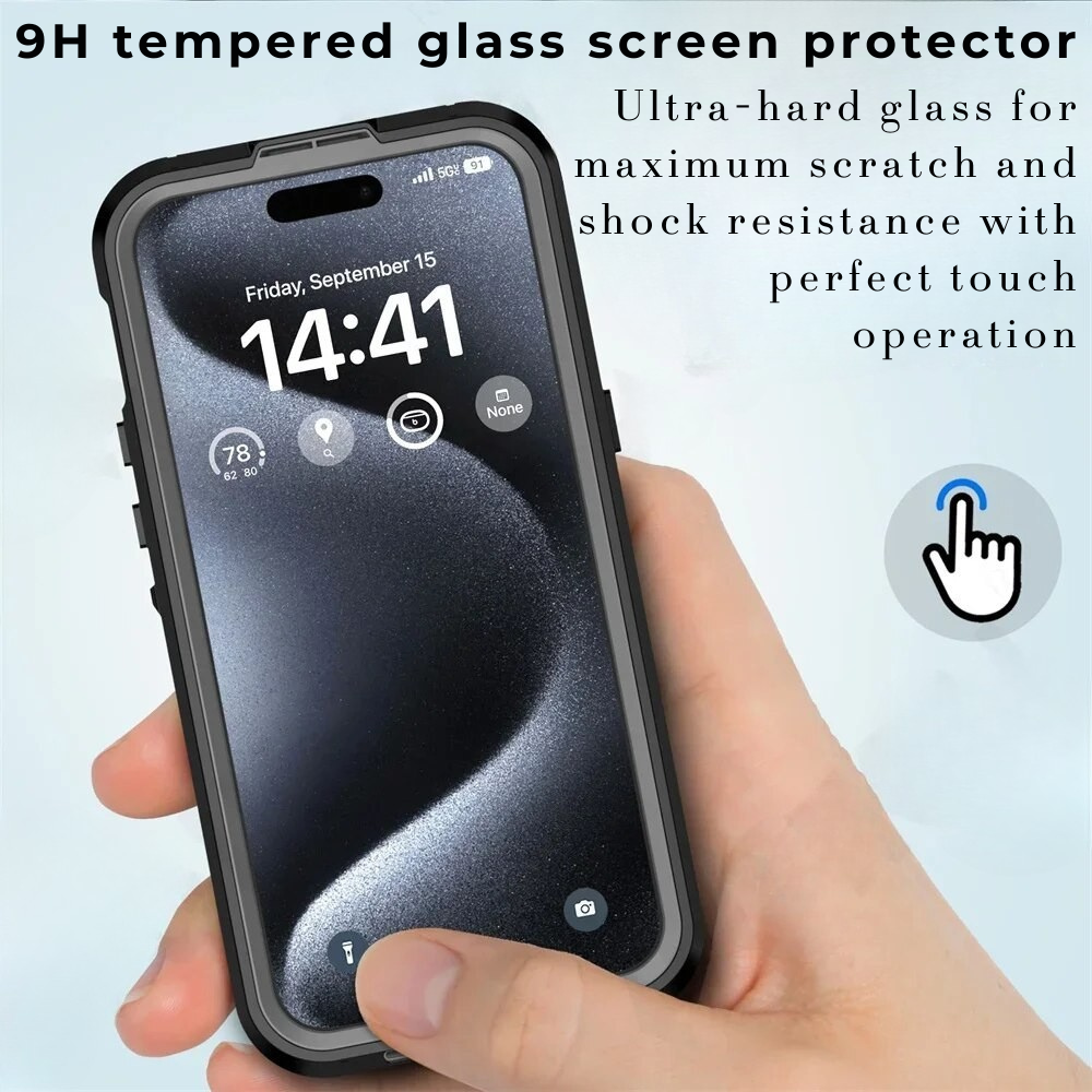 Premium iPhone Case MagSafe Compatible Waterproof IP68 Shockproof Protective Cover 360 Full Body Sealed Design Camera Lens Protection Dustproof