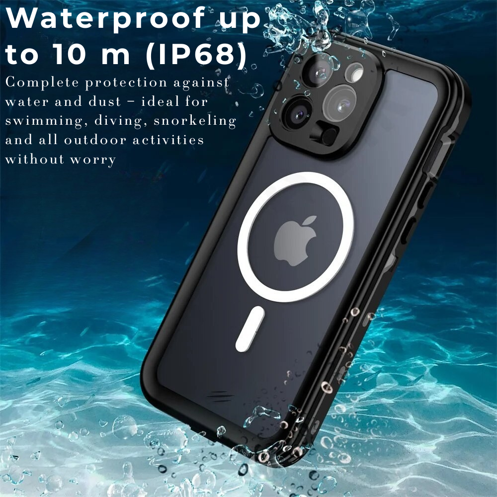 Premium iPhone Case MagSafe Compatible Waterproof IP68 Shockproof Protective Cover 360 Full Body Sealed Design Camera Lens Protection Dustproof