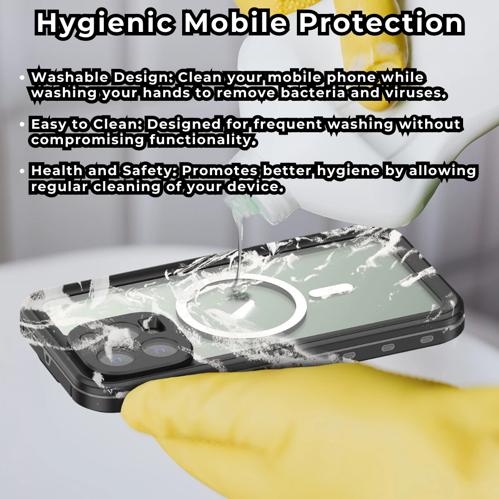 Premium iPhone Case MagSafe Compatible Waterproof IP68 Shockproof Protective Cover 360 Full Body Sealed Design Camera Lens Protection Transparent