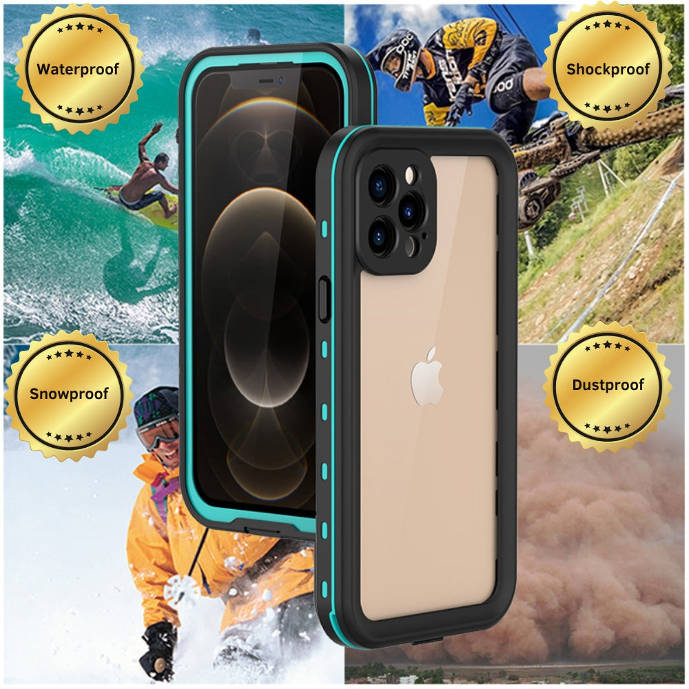 Premium iPhone Case MagSafe Compatible Waterproof IP68 Shockproof Protective Cover 360 Full Body Sealed Design Camera Lens Protection Transparent
