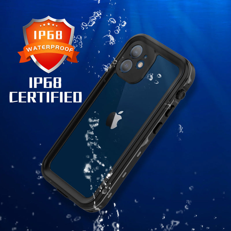 Premium iPhone Case MagSafe Compatible Waterproof IP68 Shockproof Protective Cover 360 Full Body Sealed Design Camera Lens Protection Transparent