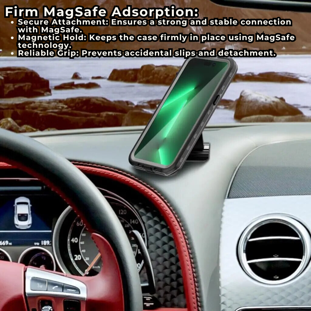 Premium iPhone Case MagSafe Compatible Waterproof IP68 Shockproof Protective Cover 360 Full Body Sealed Design Camera Lens Protection Transparent