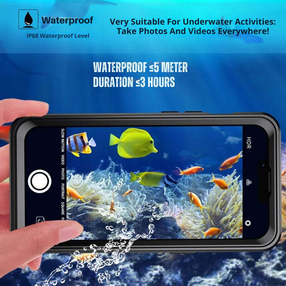 Premium iPhone Case MagSafe Compatible Waterproof IP68 Shockproof Protective Cover 360 Full Body Sealed Design Camera Lens Protection Transparent