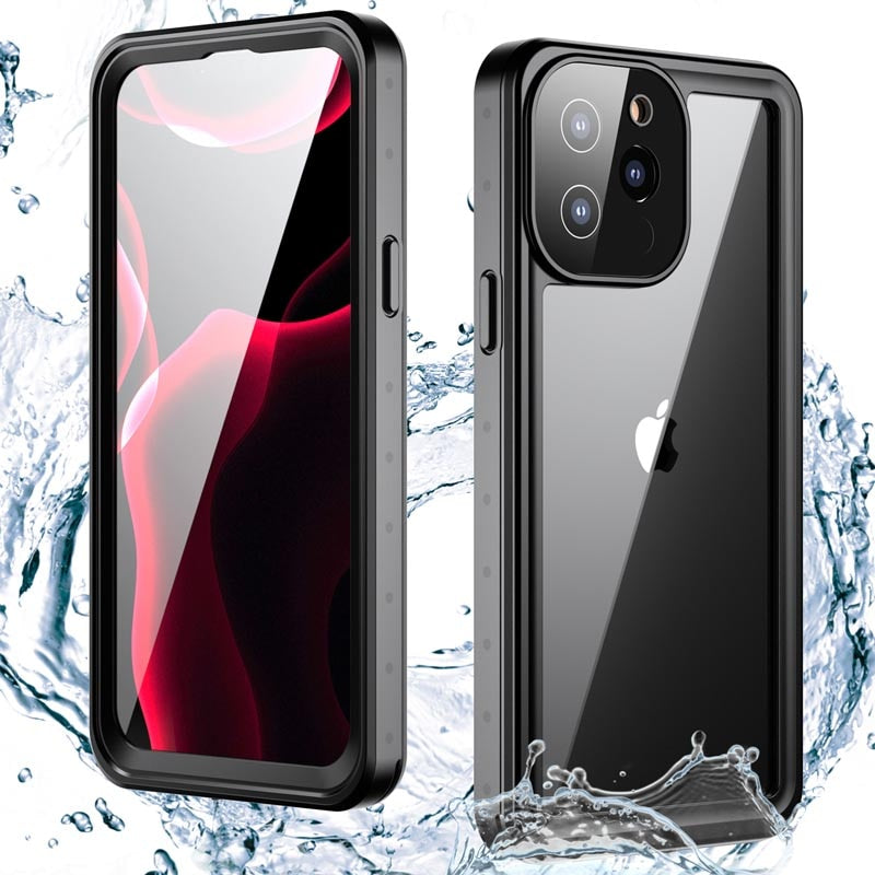 Premium iPhone Case MagSafe Compatible Waterproof IP68 Shockproof Protective Cover 360 Full Body Sealed Design Camera Lens Protection Transparent