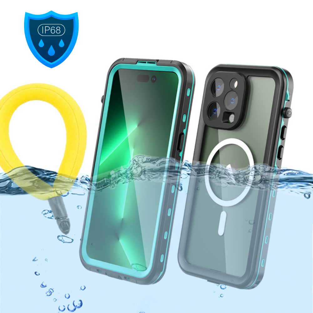 Premium iPhone Case MagSafe Compatible Waterproof IP68 Shockproof Protective Cover 360 Full Body Sealed Design Camera Lens Protection Transparent