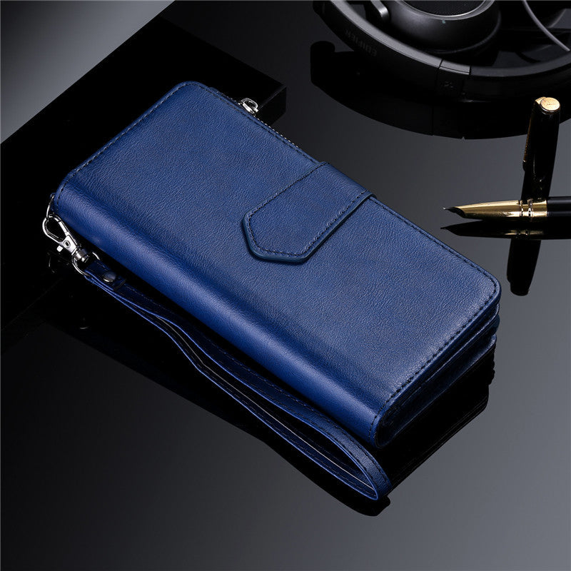 Premium iPhone Case Magnetic Detachable Wallet Flip Cover PU Leather Card Holder Handbag Design Stand Feature Shockproof Full Protection