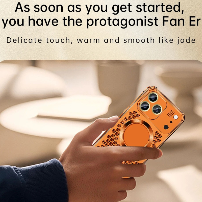 Premium iPhone Case Magnetic Protective Cover Aluminum Alloy Frame Heat Dissipation Metal Design Shockproof Anti Fall Camera Lens Guard Slim Structure