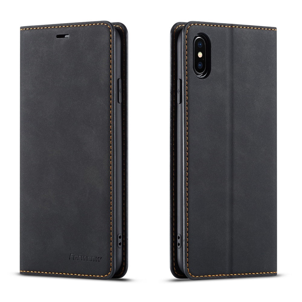 Premium iPhone Case Suede Leather Wallet Flip Cover Card Holder Magnetic Closure Shockproof Protection Full Body Slim Design