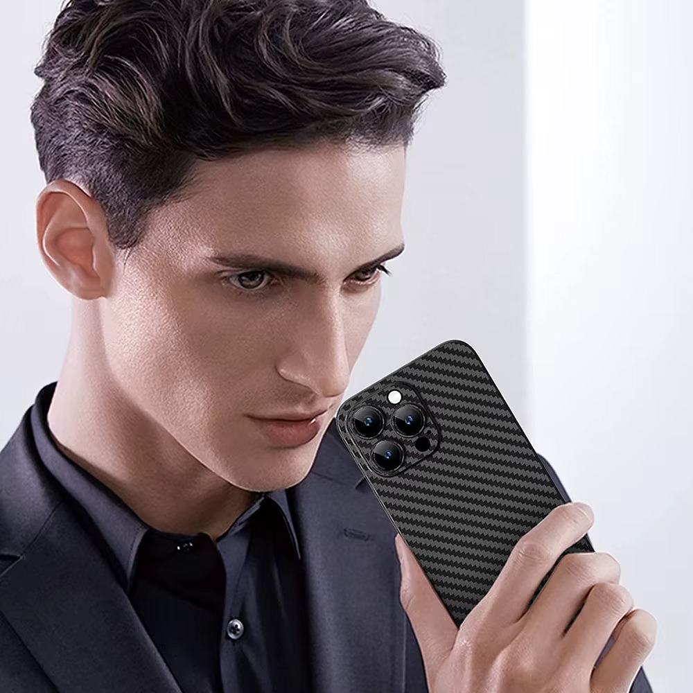 Premium iPhone Case Ultra Thin Carbon Fiber Matte Protective Cover 0.2mm PP Back Lightweight Scratch Resistant Slim Minimalist Design