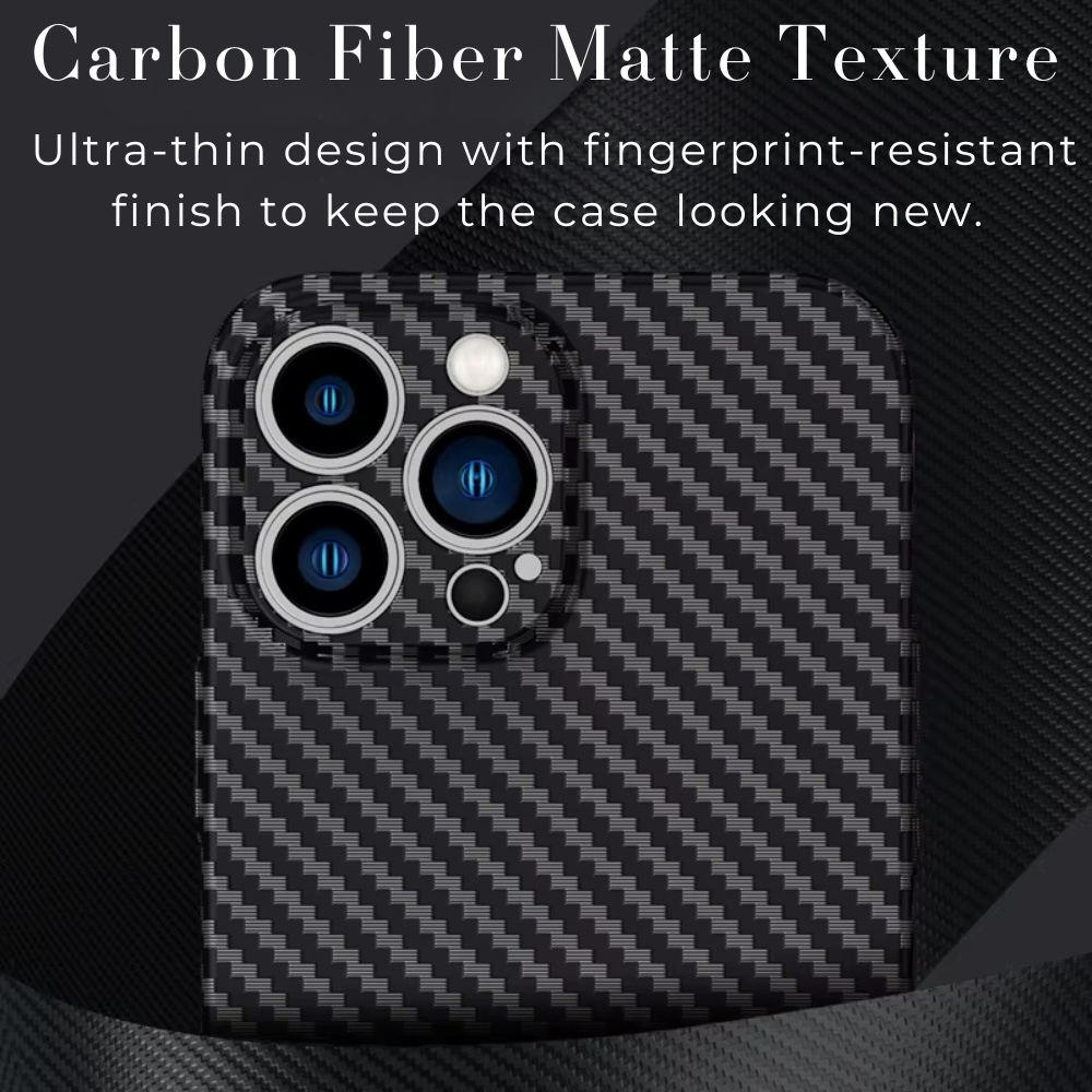 Premium iPhone Case Ultra Thin Carbon Fiber Matte Protective Cover 0.2mm PP Back Lightweight Scratch Resistant Slim Minimalist Design