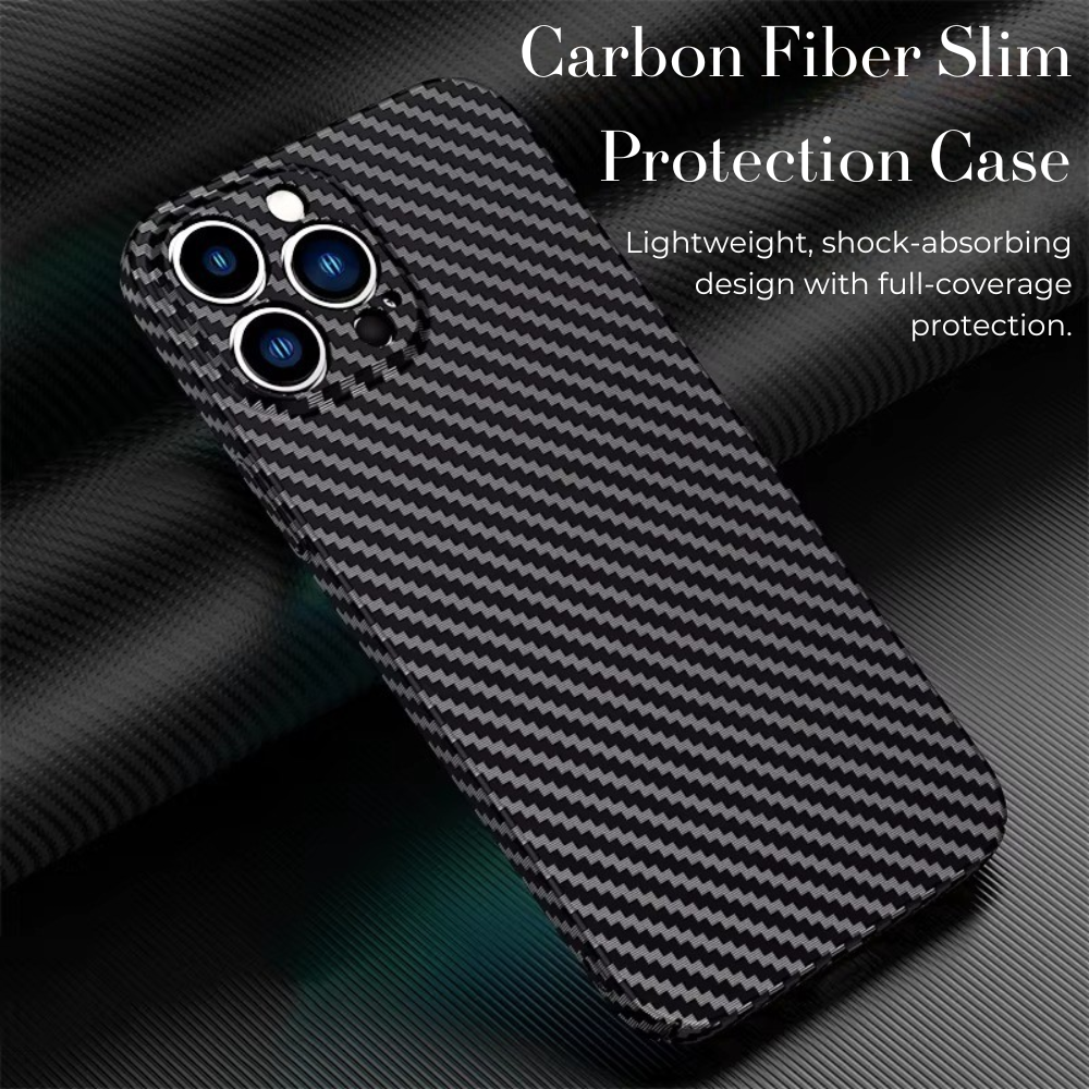 Premium iPhone Case Ultra Thin Carbon Fiber Matte Protective Cover 0.2mm PP Back Lightweight Scratch Resistant Slim Minimalist Design
