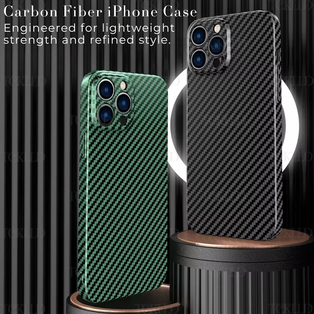 Premium iPhone Case Ultra Thin Carbon Fiber Matte Protective Cover 0.2mm PP Back Lightweight Scratch Resistant Slim Minimalist Design