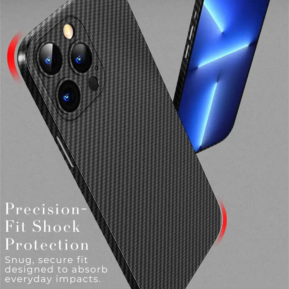 Premium iPhone Case Ultra Thin Carbon Fiber Matte Protective Cover 0.2mm PP Back Lightweight Scratch Resistant Slim Minimalist Design