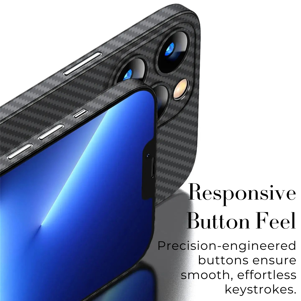Premium iPhone Case Ultra Thin Carbon Fiber Matte Protective Cover 0.2mm PP Back Lightweight Scratch Resistant Slim Minimalist Design
