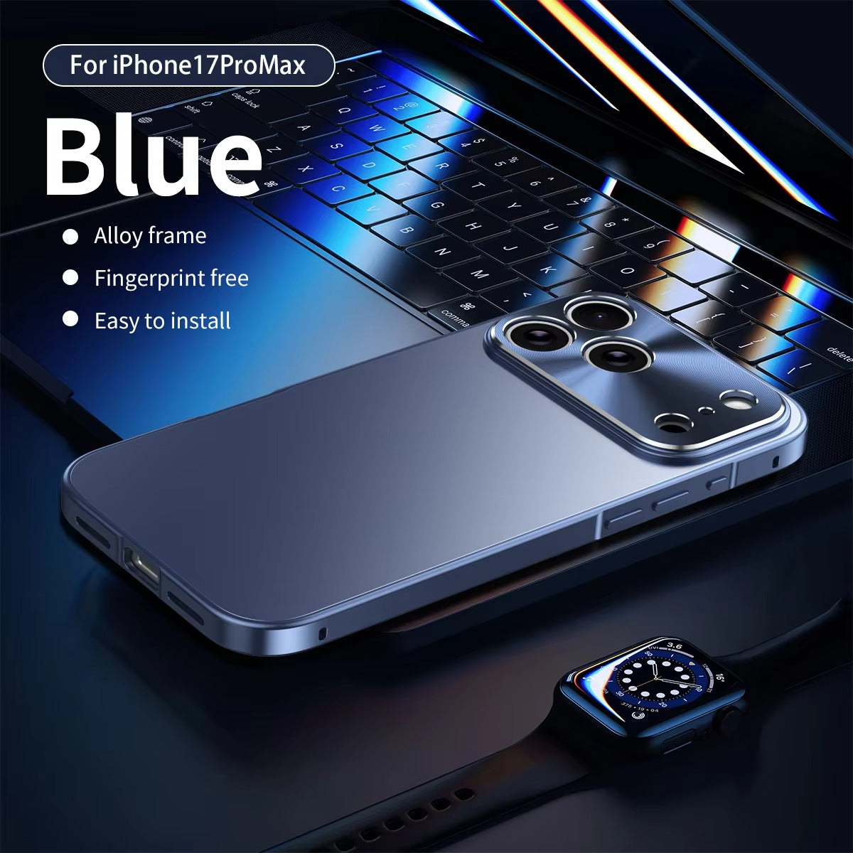 Premium iPhone Case Ultra Thin Protective Cover Aluminum Alloy Frame Frosted Matte Backplate Shockproof Camera Lens Guard Slim Design
