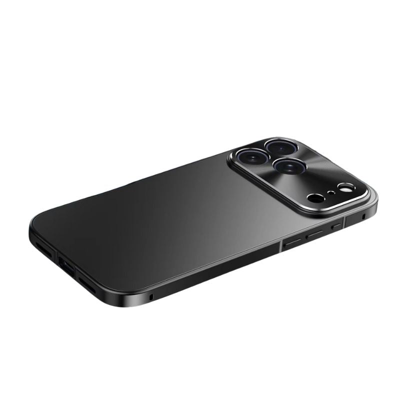 Premium iPhone Case Ultra Thin Protective Cover Aluminum Alloy Frame Frosted Matte Backplate Shockproof Camera Lens Guard Slim Design