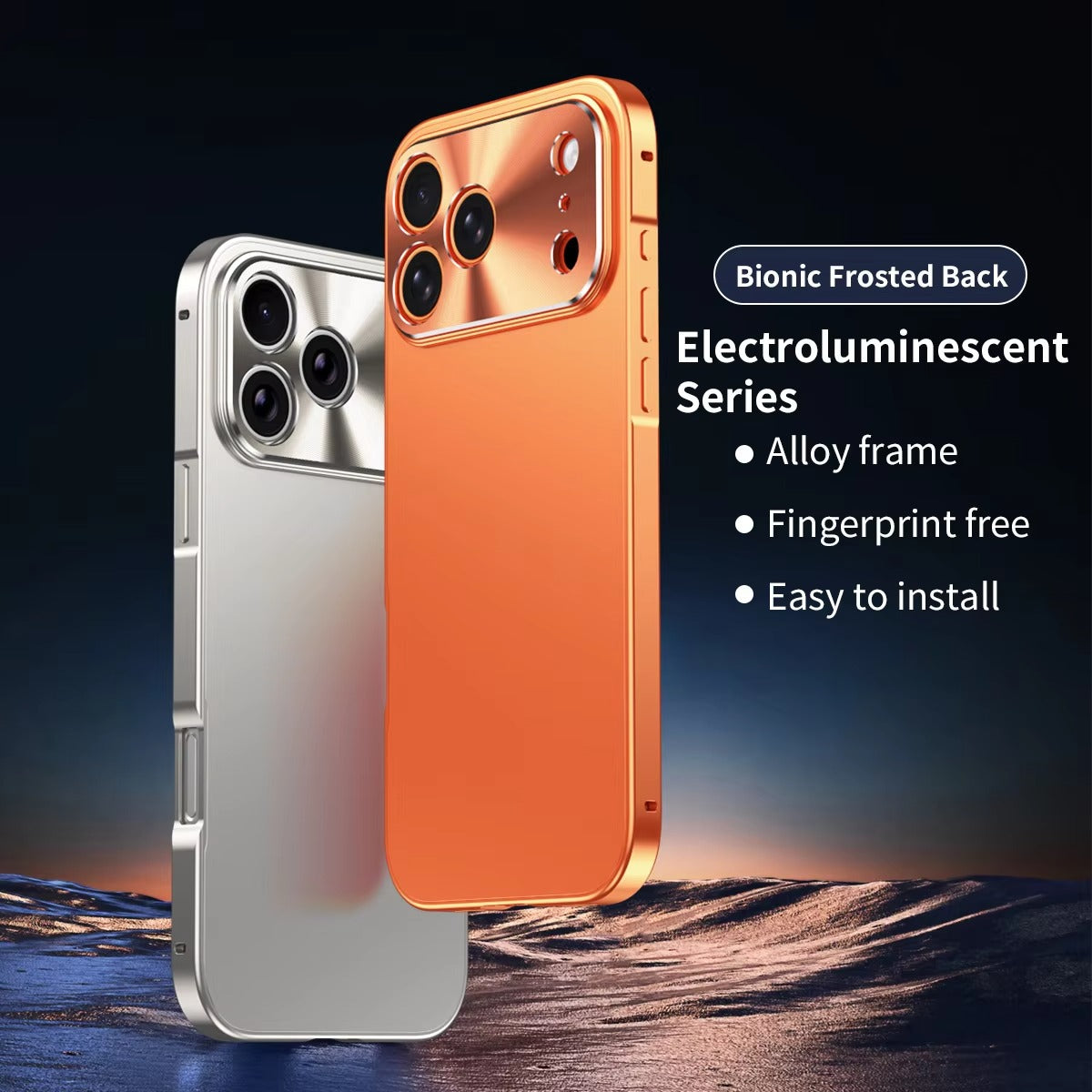 Premium iPhone Case Ultra Thin Protective Cover Aluminum Alloy Frame Frosted Matte Backplate Shockproof Camera Lens Guard Slim Design