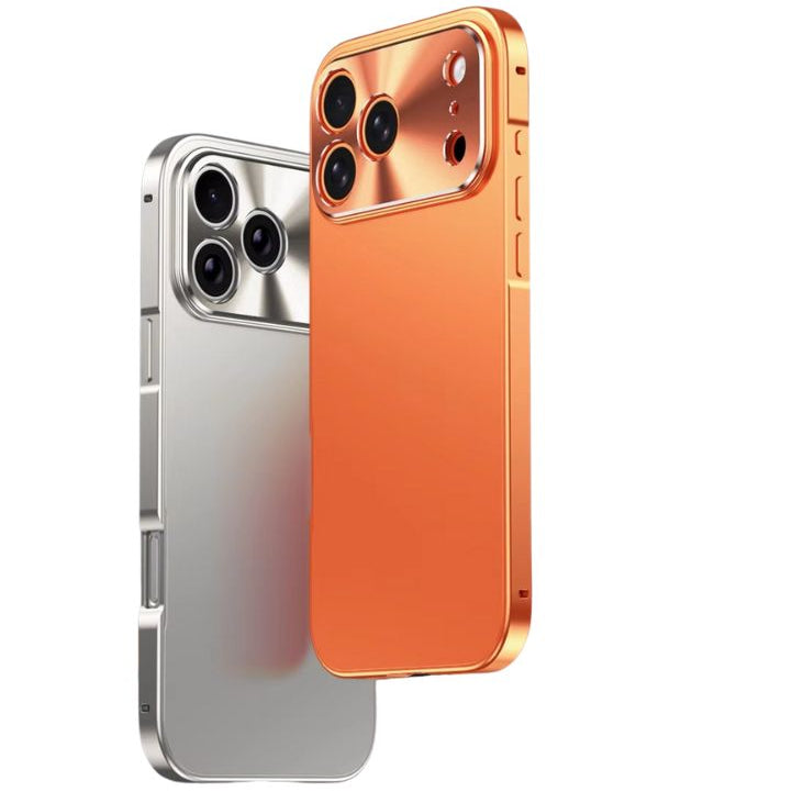 Premium iPhone Case Ultra Thin Protective Cover Aluminum Alloy Frame Frosted Matte Backplate Shockproof Camera Lens Guard Slim Design