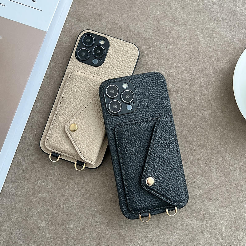 Premium iPhone Case Wallet MagSafe Compatible Crossbody Strap Leather Card Holder Shockproof Protective Cover Camera Lens Protection Slim Design