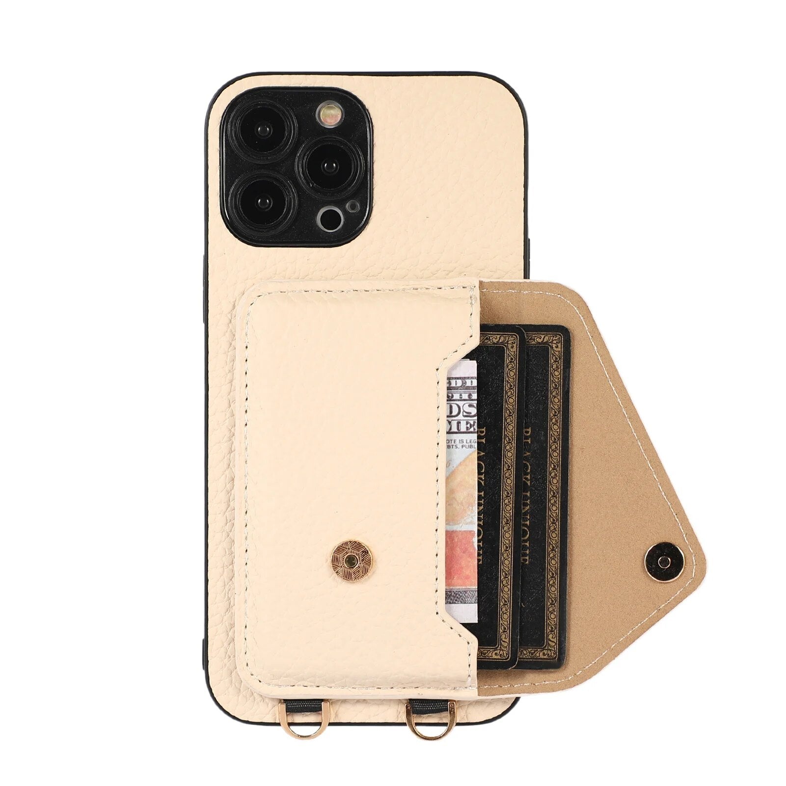 Premium iPhone Case Wallet MagSafe Compatible Crossbody Strap Leather Card Holder Shockproof Protective Cover Camera Lens Protection Slim Design