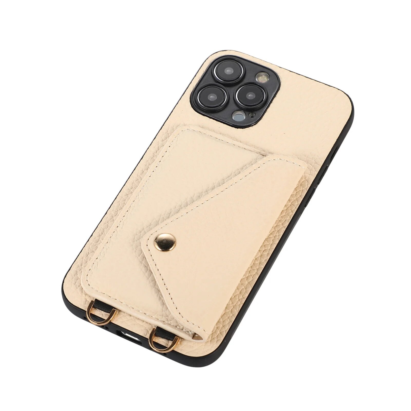 Premium iPhone Case Wallet MagSafe Compatible Crossbody Strap Leather Card Holder Shockproof Protective Cover Camera Lens Protection Slim Design