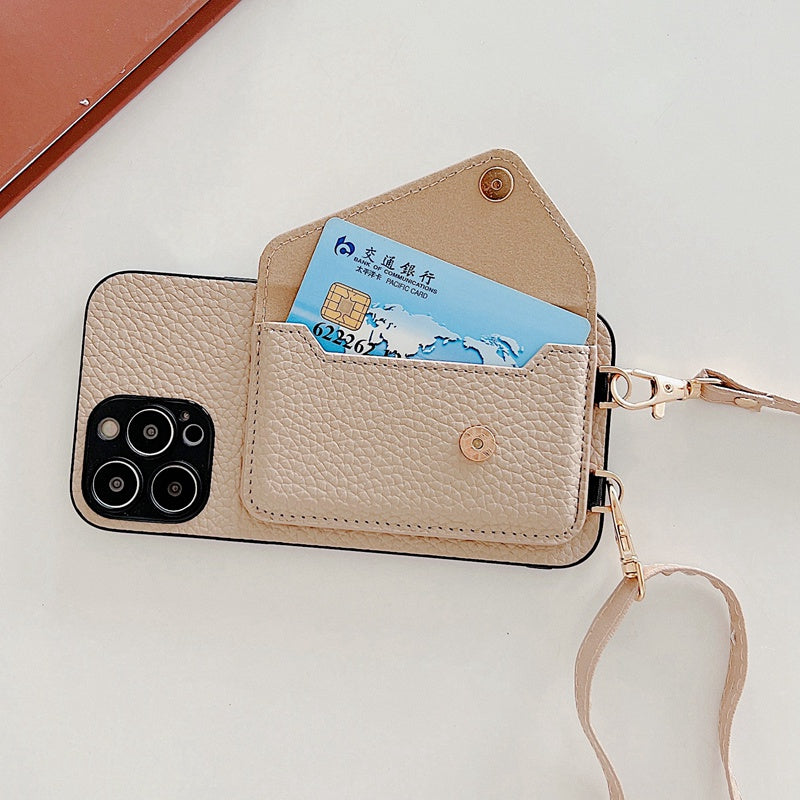 Premium iPhone Case Wallet MagSafe Compatible Crossbody Strap Leather Card Holder Shockproof Protective Cover Camera Lens Protection Slim Design