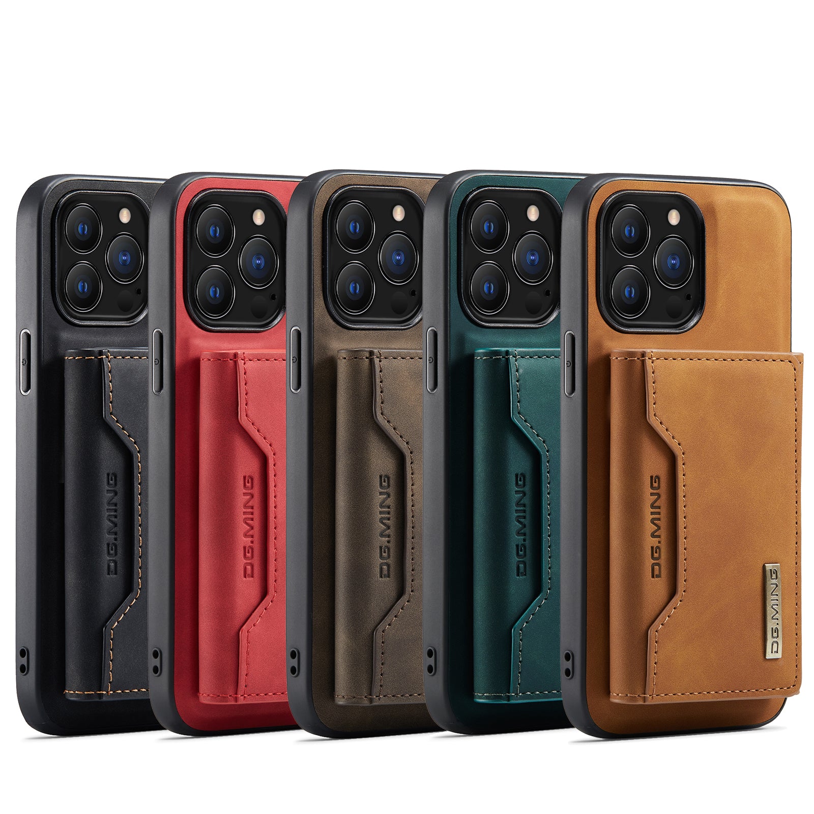 Premium iPhone Case Wallet MagSafe Compatible Detachable Leather Card Holder Magnetic Flip Stand Shockproof Protective Cover Camera Lens Protection Slim Design