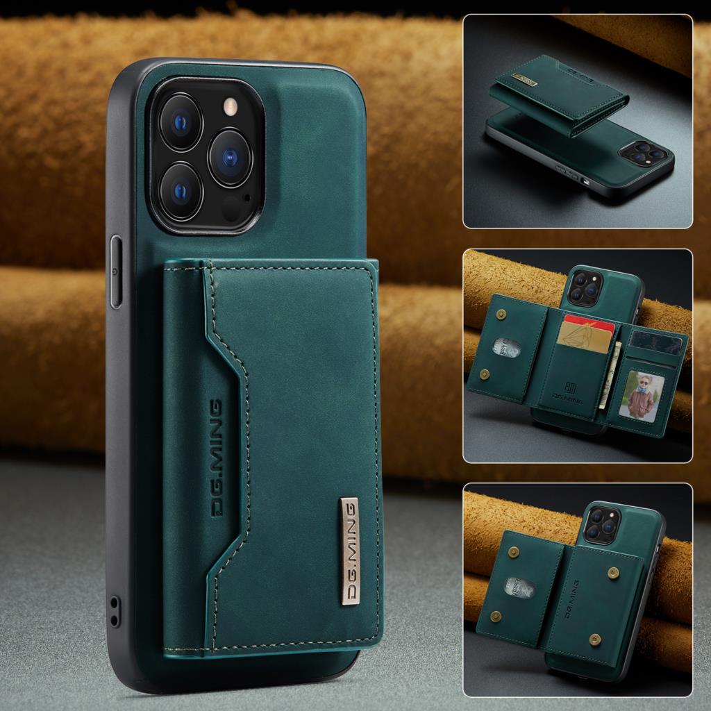 Premium iPhone Case Wallet MagSafe Compatible Detachable Leather Card Holder Magnetic Flip Stand Shockproof Protective Cover Camera Lens Protection Slim Design